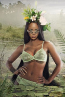Rihanna advertises her brand&#039;s lingerie