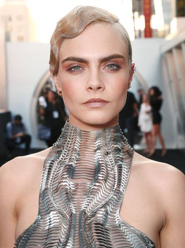 Cara Delevingne Channels Past and Future With Silver Toupee
