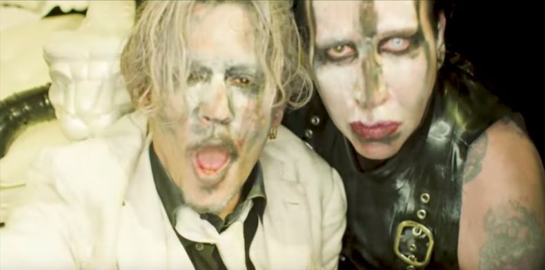 Johnny Depp starred in the video with Marilyn Manson