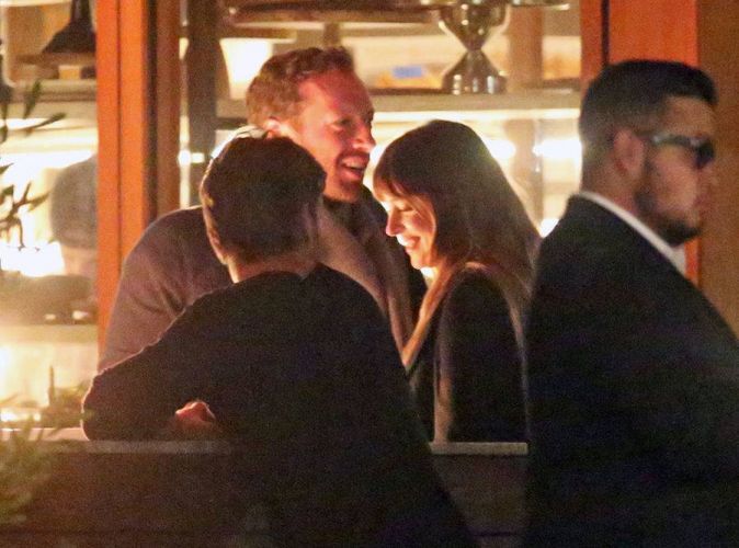Dakota Johnson spent the night at Chris Martin's house