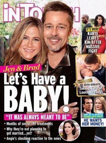 Brad Pitt and Jennifer Aniston thought about the birth of a child