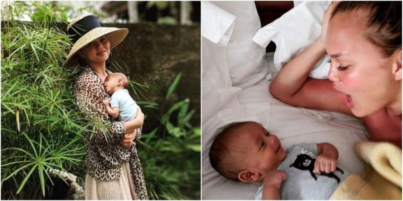 Chrissy Teigen showed a non-ideal figure after pregnancy