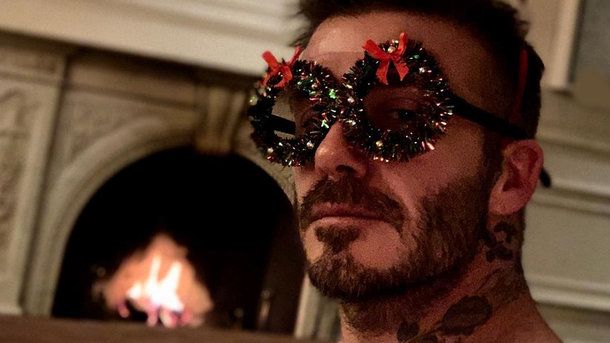 David Beckham appeared with bright makeup