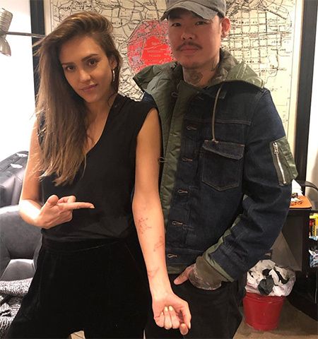Jessica Alba made an unusual tattoo in honor of her children