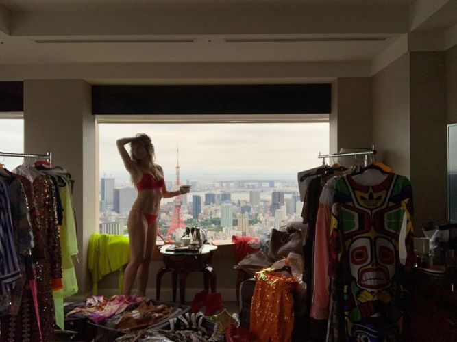 Heidi Klum in lingerie showed a magnificent bust