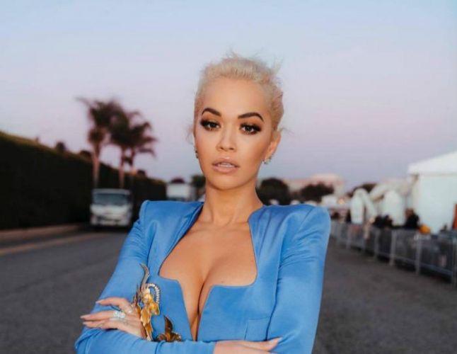 Sexy Rita Ora has a photoshoot in a lace bra  