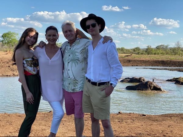 Catherine Zeta-Jones with her husband and children conquer Africa