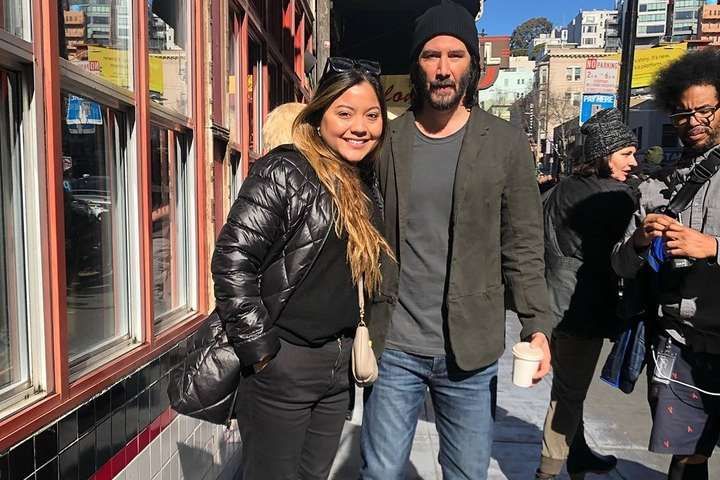 Fans noticed Keanu Reeves on the set of "The Matrix 4"