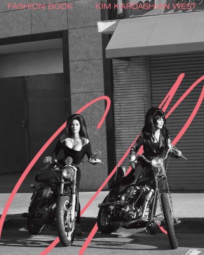 Kim Kardashian and Cher on the set of CR Fashion Book