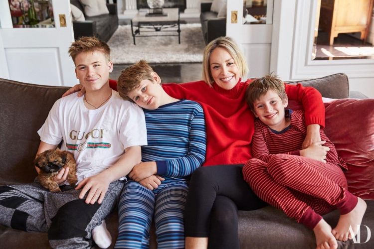 Sharon Stone shared a photo with her sons
